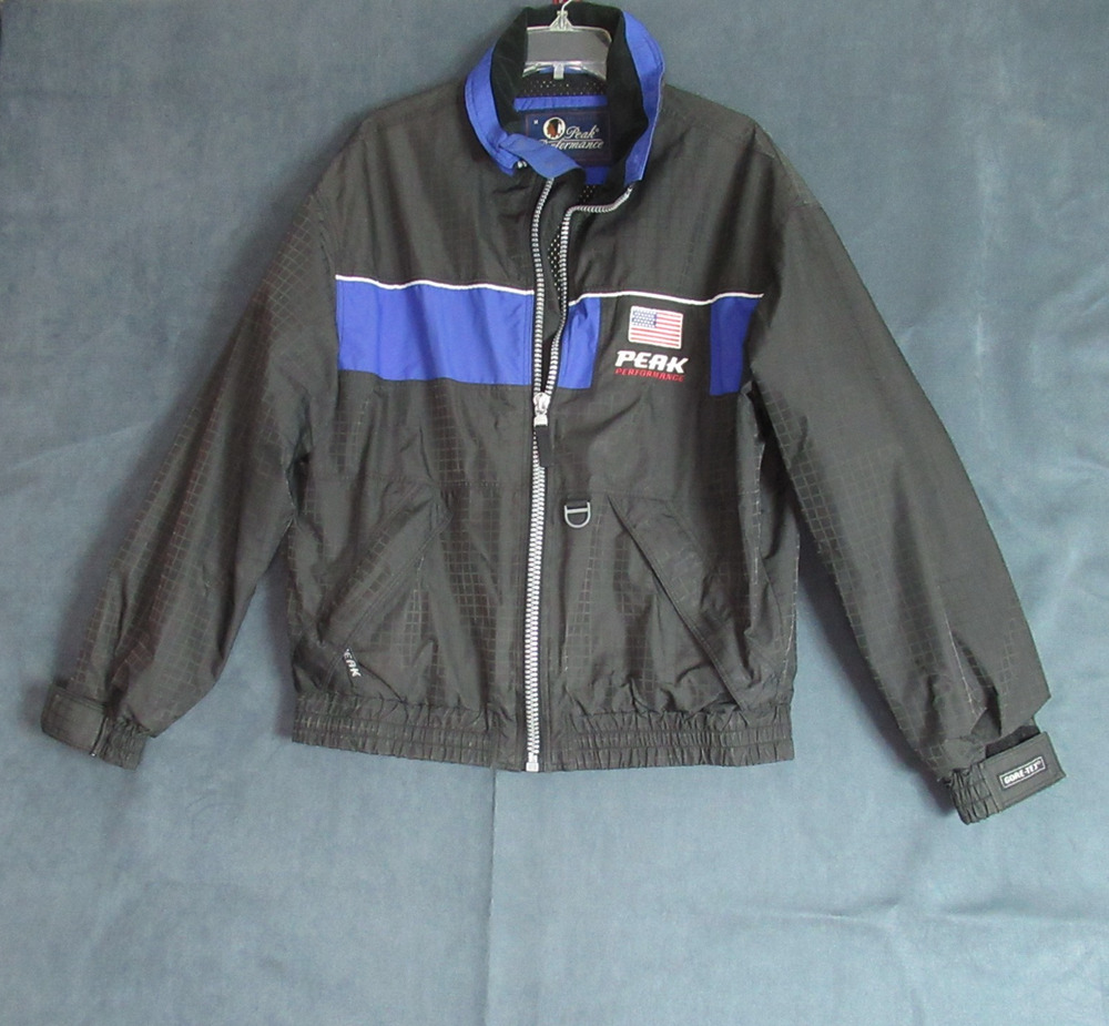 Vtg Peak Performance Jacket Medium Black Vail 1999 Ski Champs GoreTex Coat USA